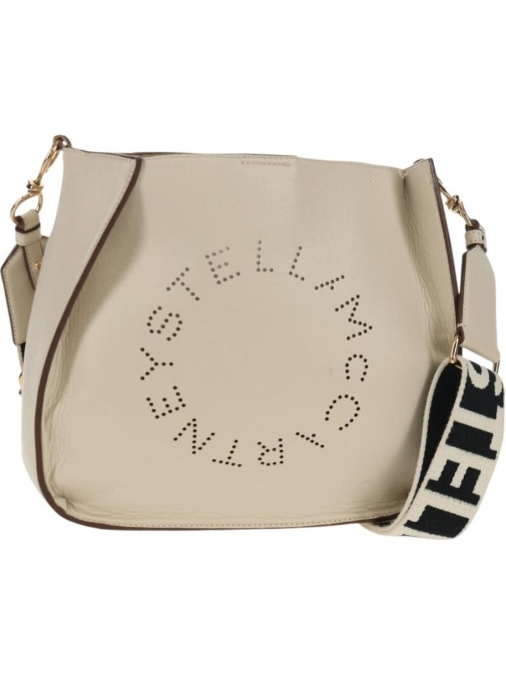 Stella MacCartney Shoulder Bag Leather Beige gold